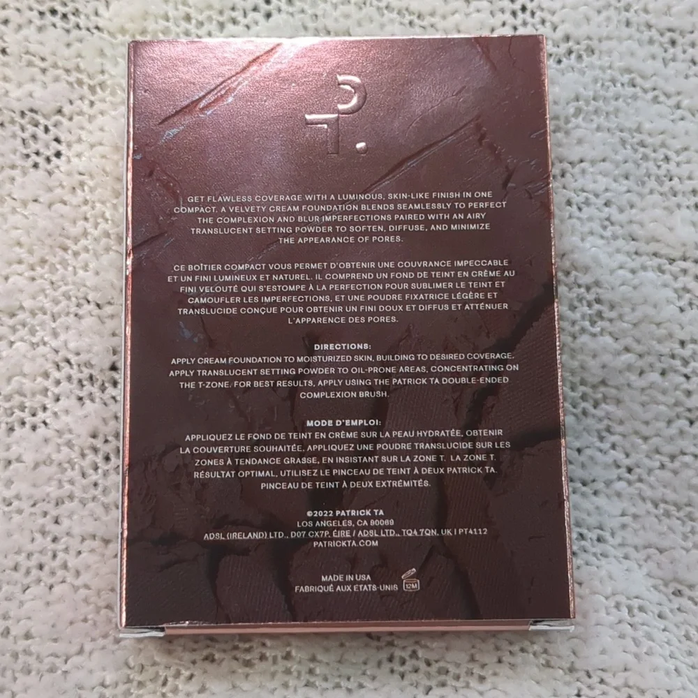 Patrick Ta Major Skin Crème Foundation&Finishing Powder in MEDIUM 1, 20g/0.74oz